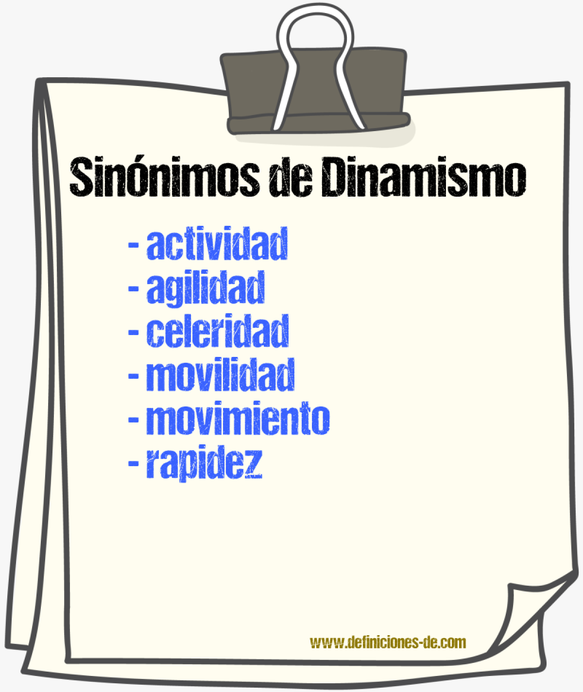 Sinnimos de dinamismo