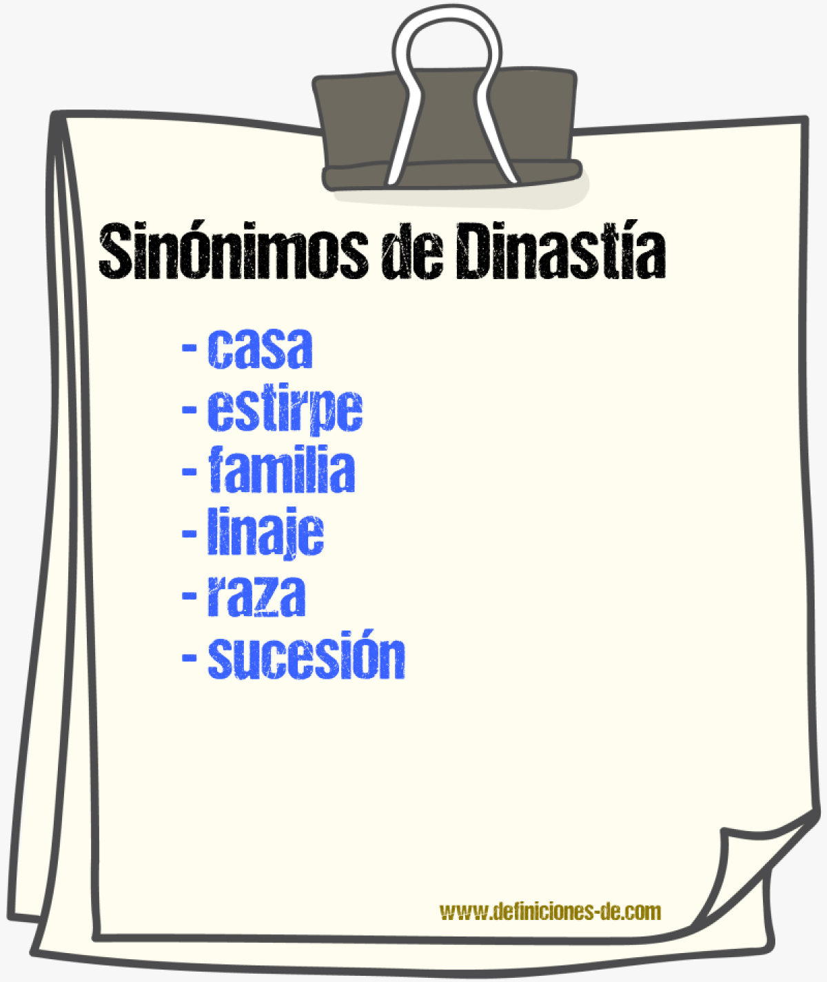 Sinnimos de dinasta