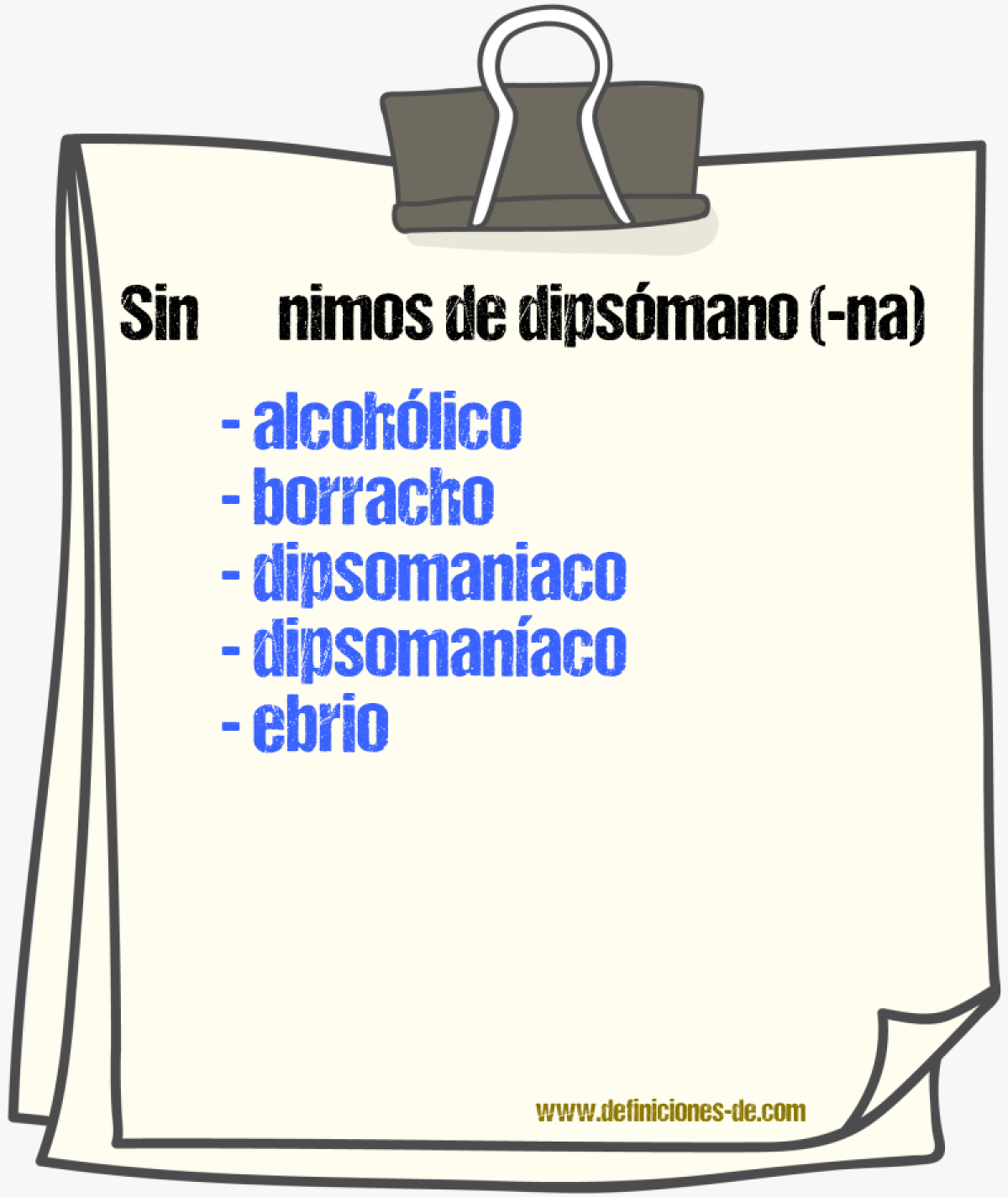 Sinnimos de dipsmano