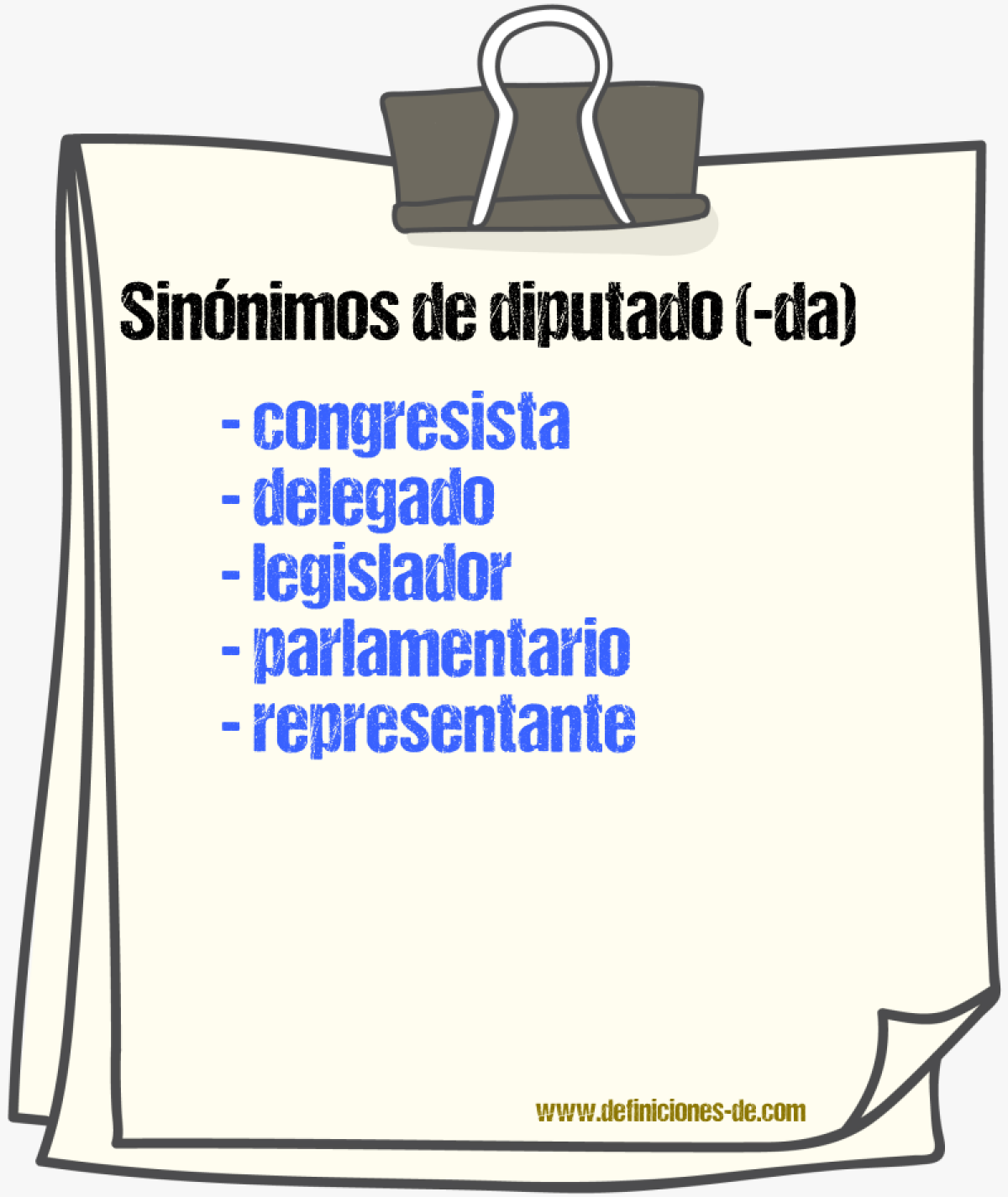 Sinnimos de diputado