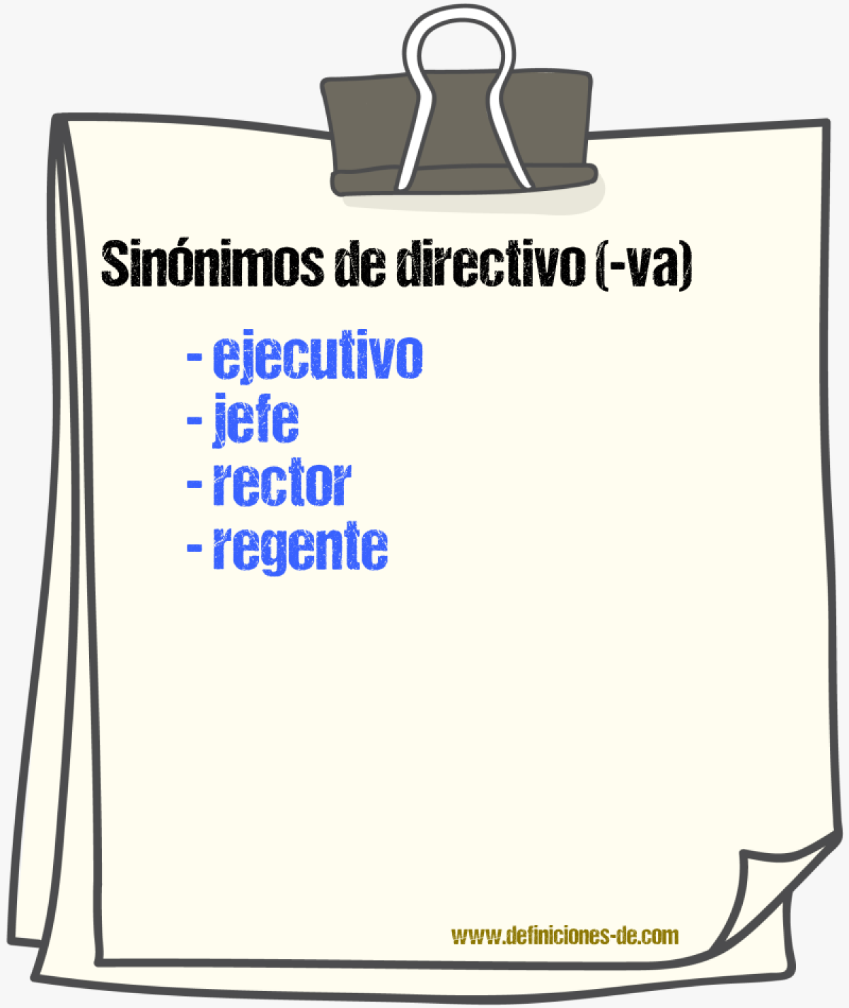 Sinnimos de directivo