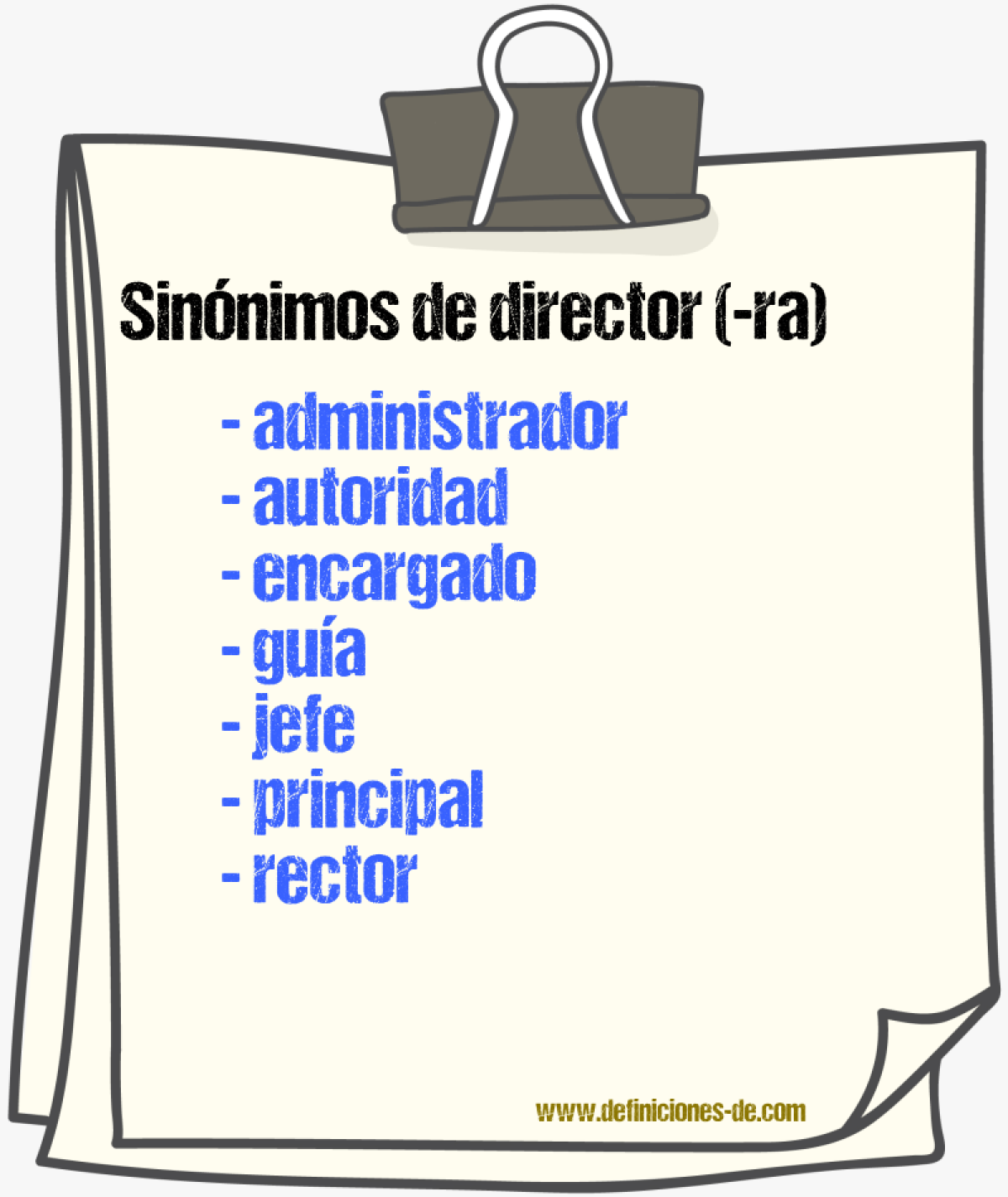 Sinnimos de director