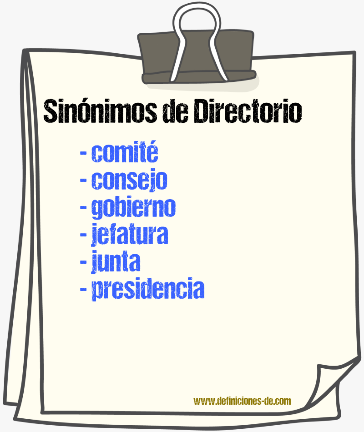 Sinnimos de directorio