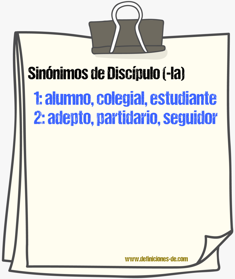 Sinnimos de discpulo