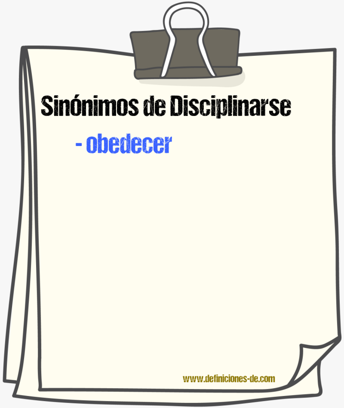 Sinnimos de disciplinarse