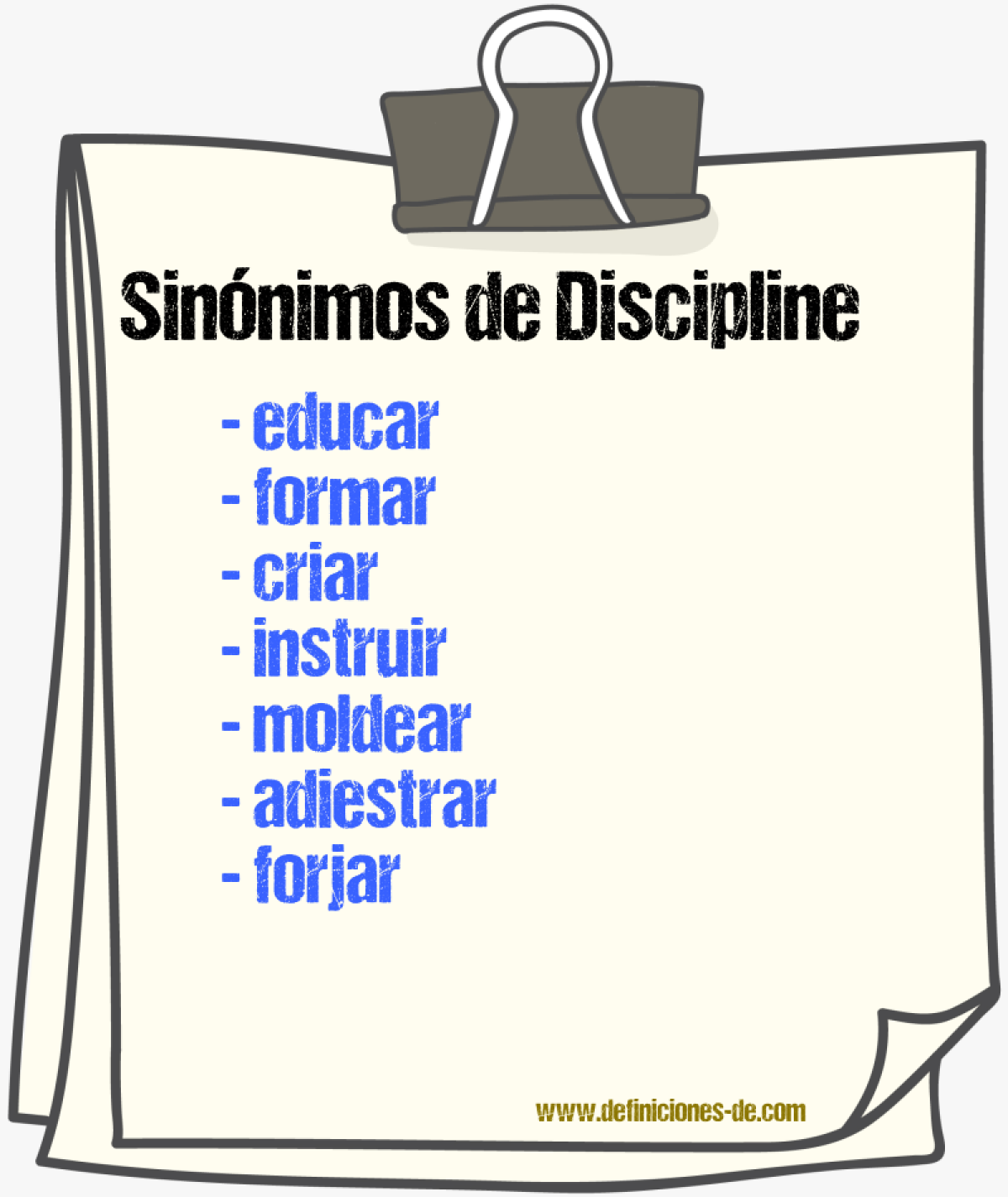 Sinónimos de discipline