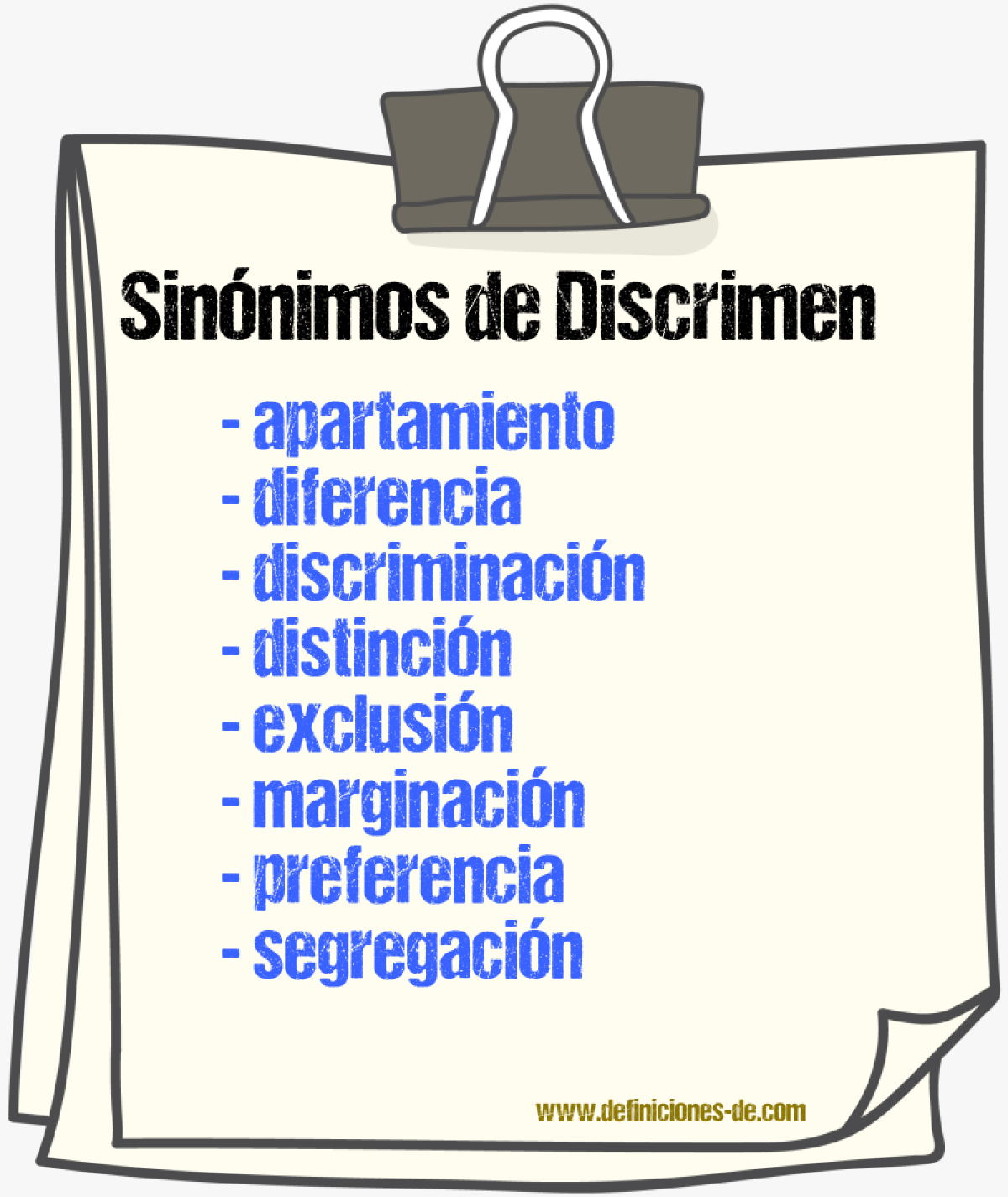 Sinnimos de discrimen