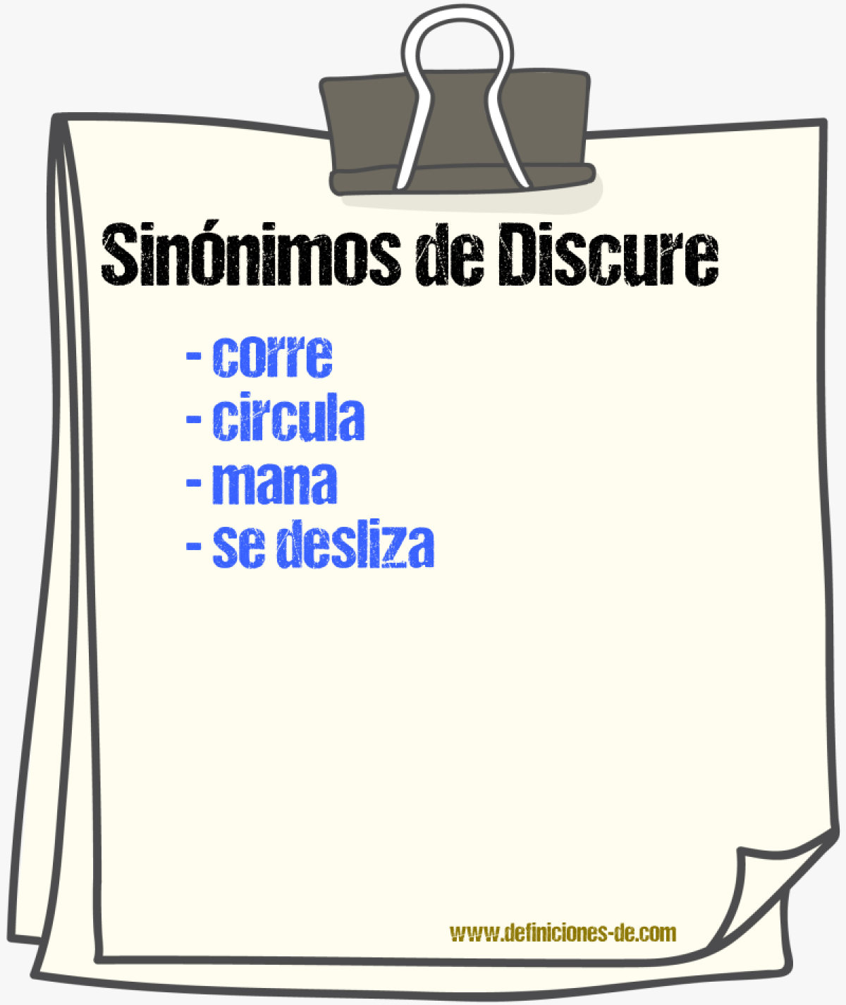 Sinónimos de discure