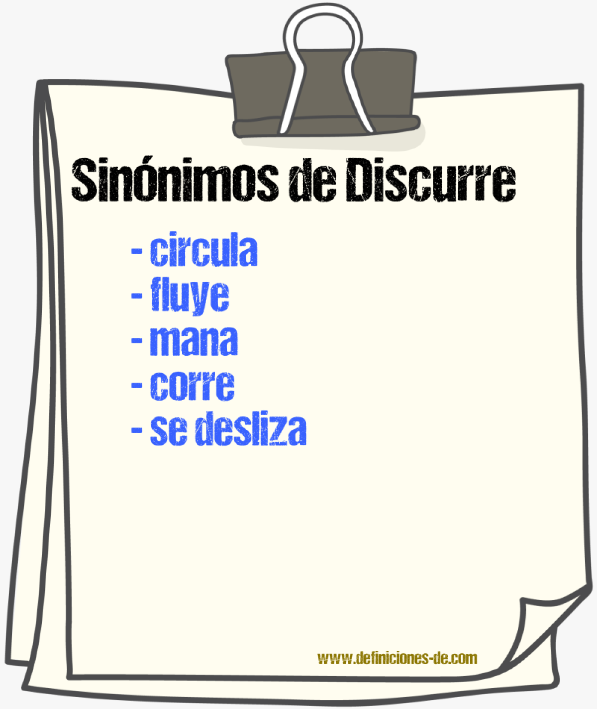 Sinónimos de discurre