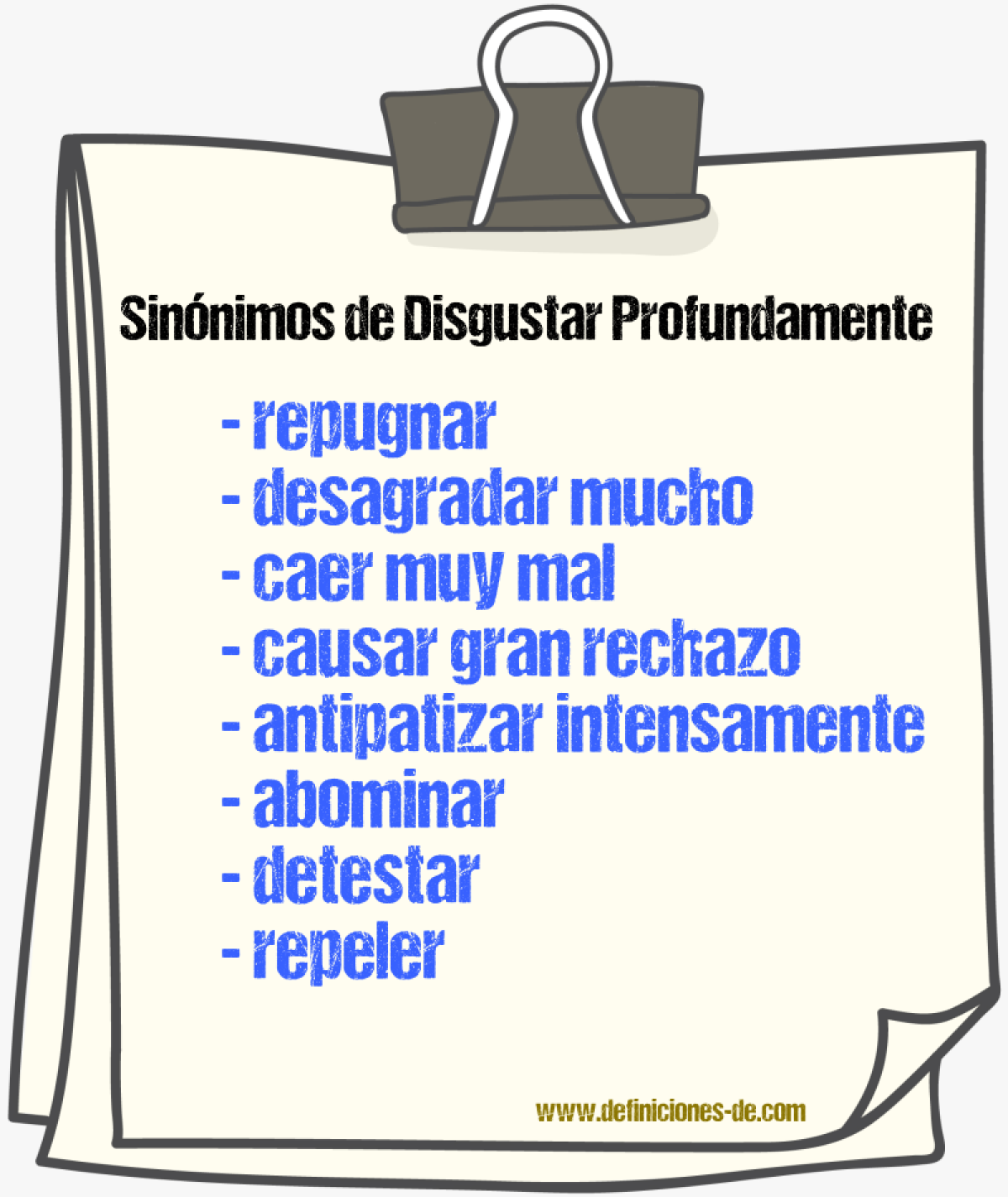 Sinónimos de disgustar profundamente
