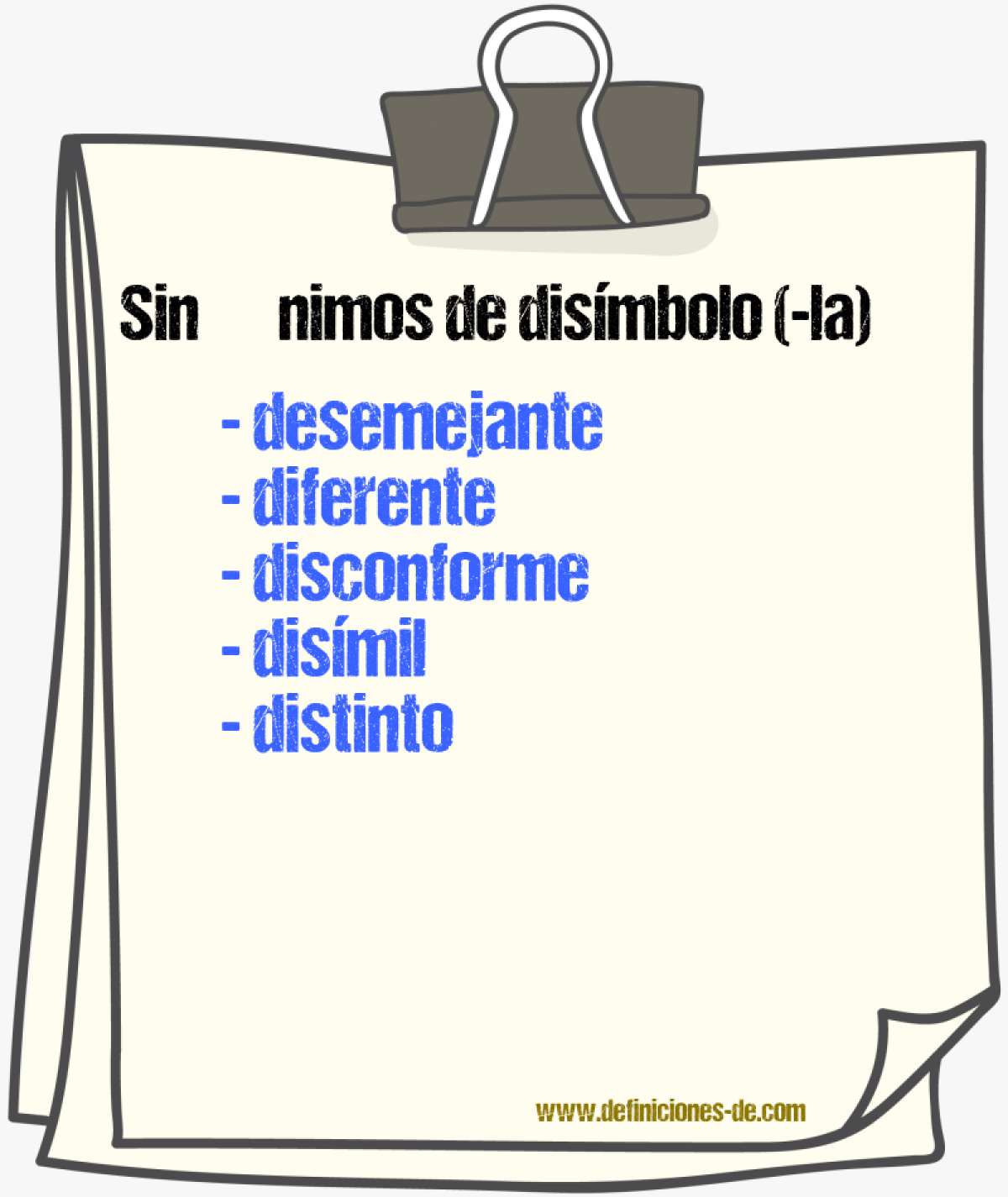 Sinnimos de dismbolo