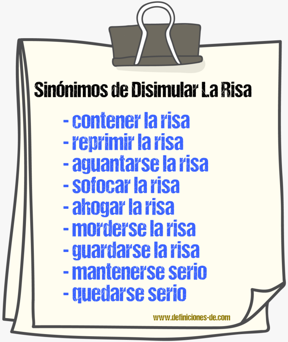 Sinónimos de disimular la risa