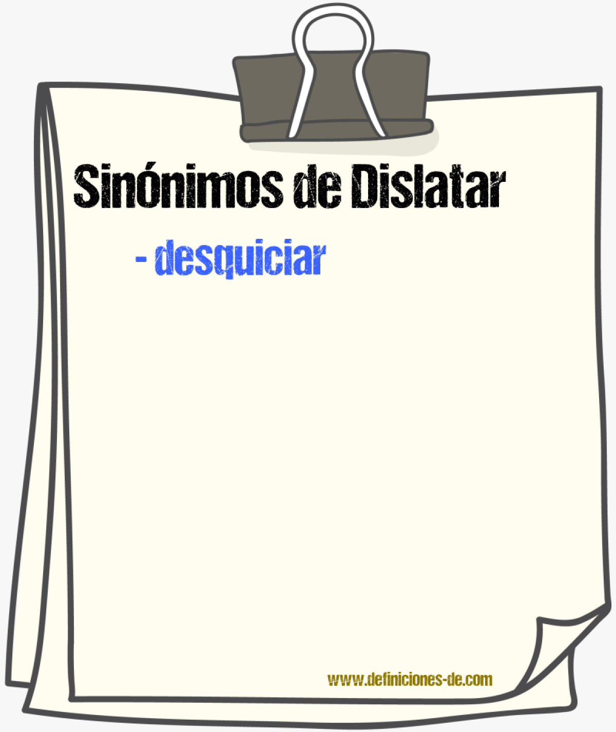 Sinnimos de dislatar