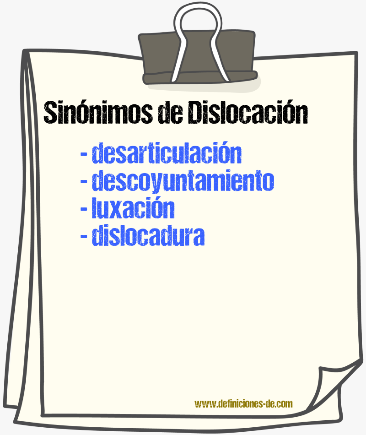 Sinnimos de dislocacin