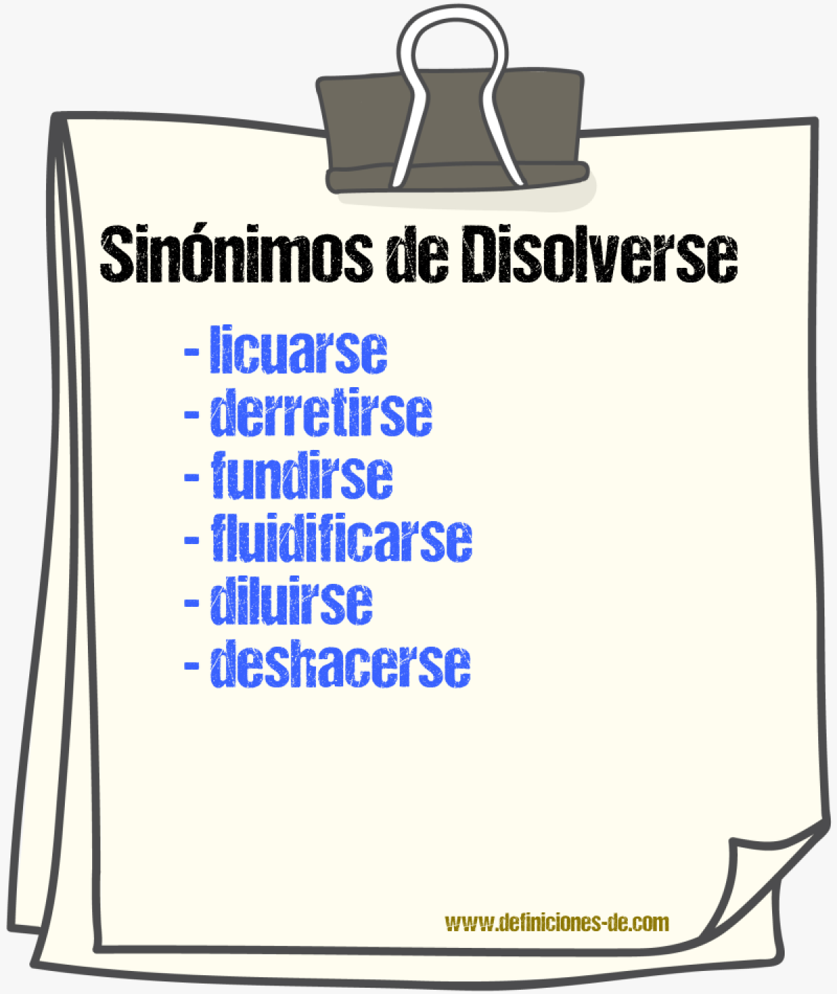 Sinónimos de disolverse