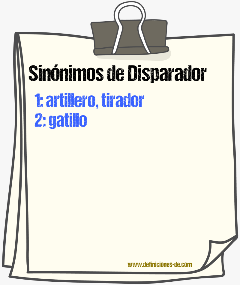 Sinnimos de disparador