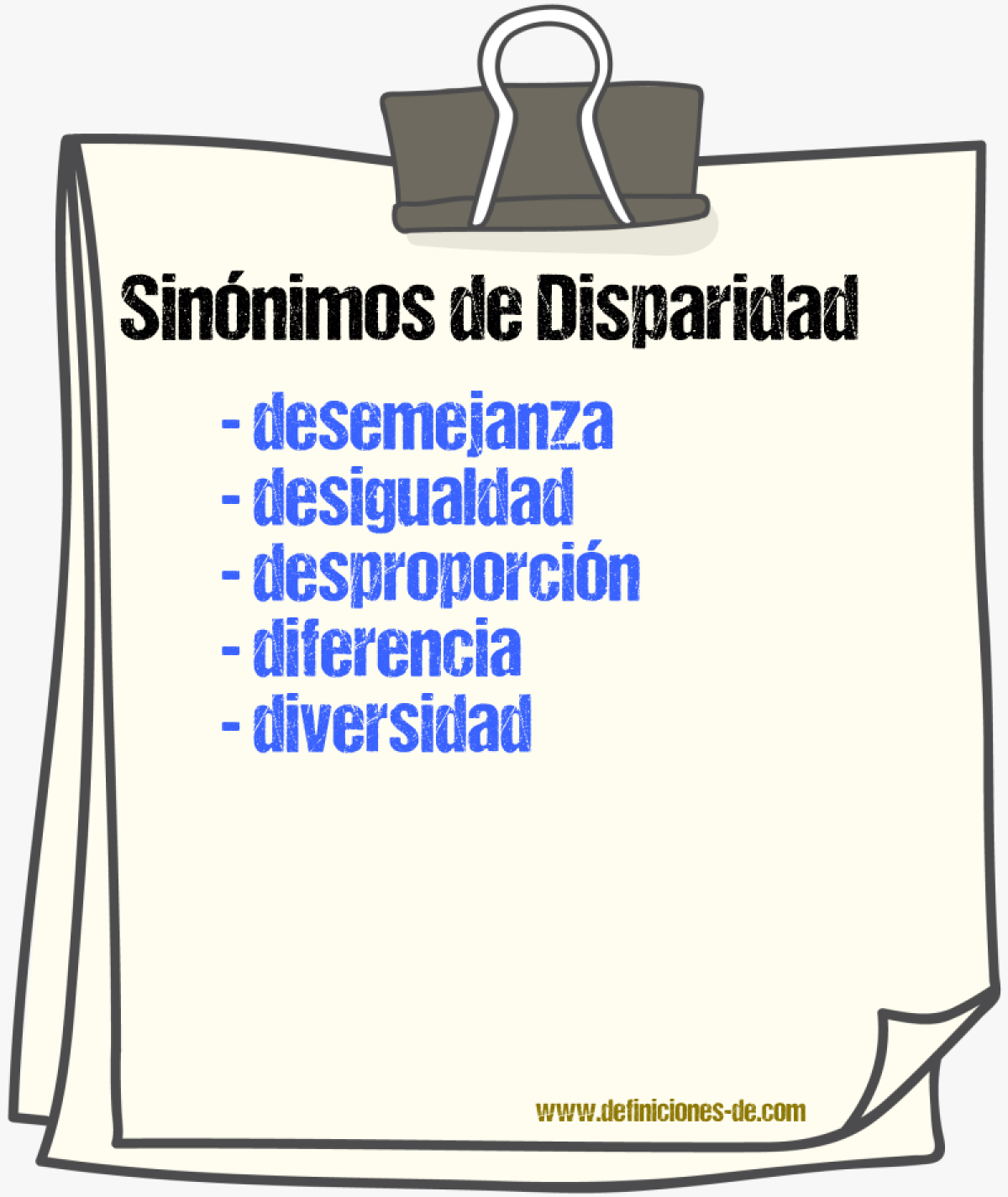 Sinnimos de disparidad