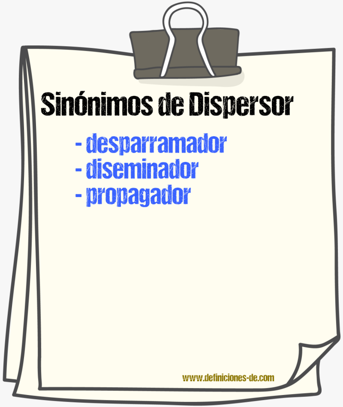 Sinnimos de dispersor