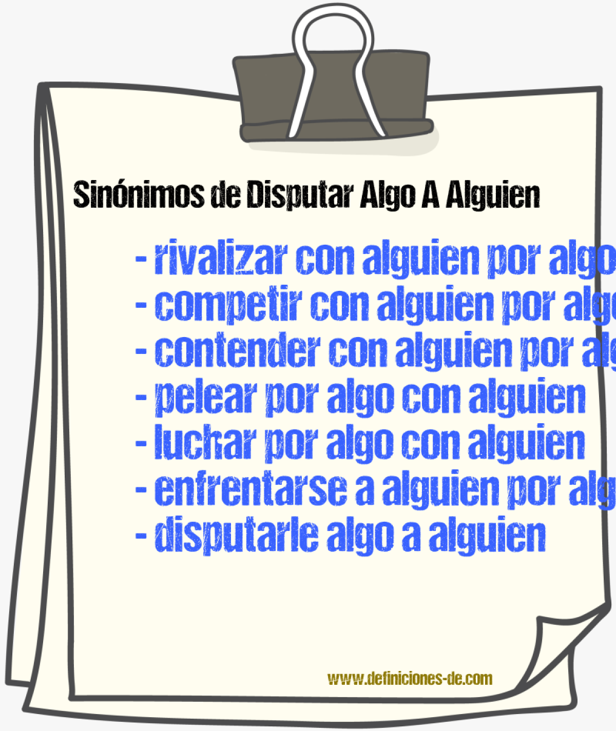 Sinónimos de disputar algo a alguien