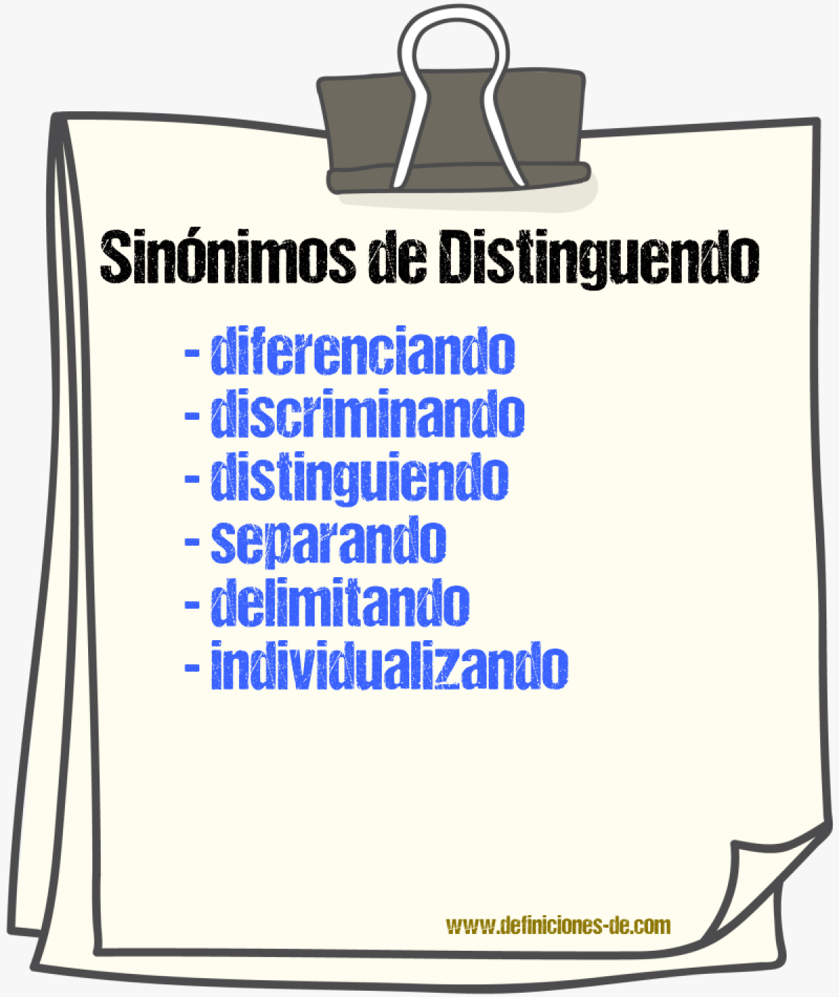 Sinónimos de distinguendo