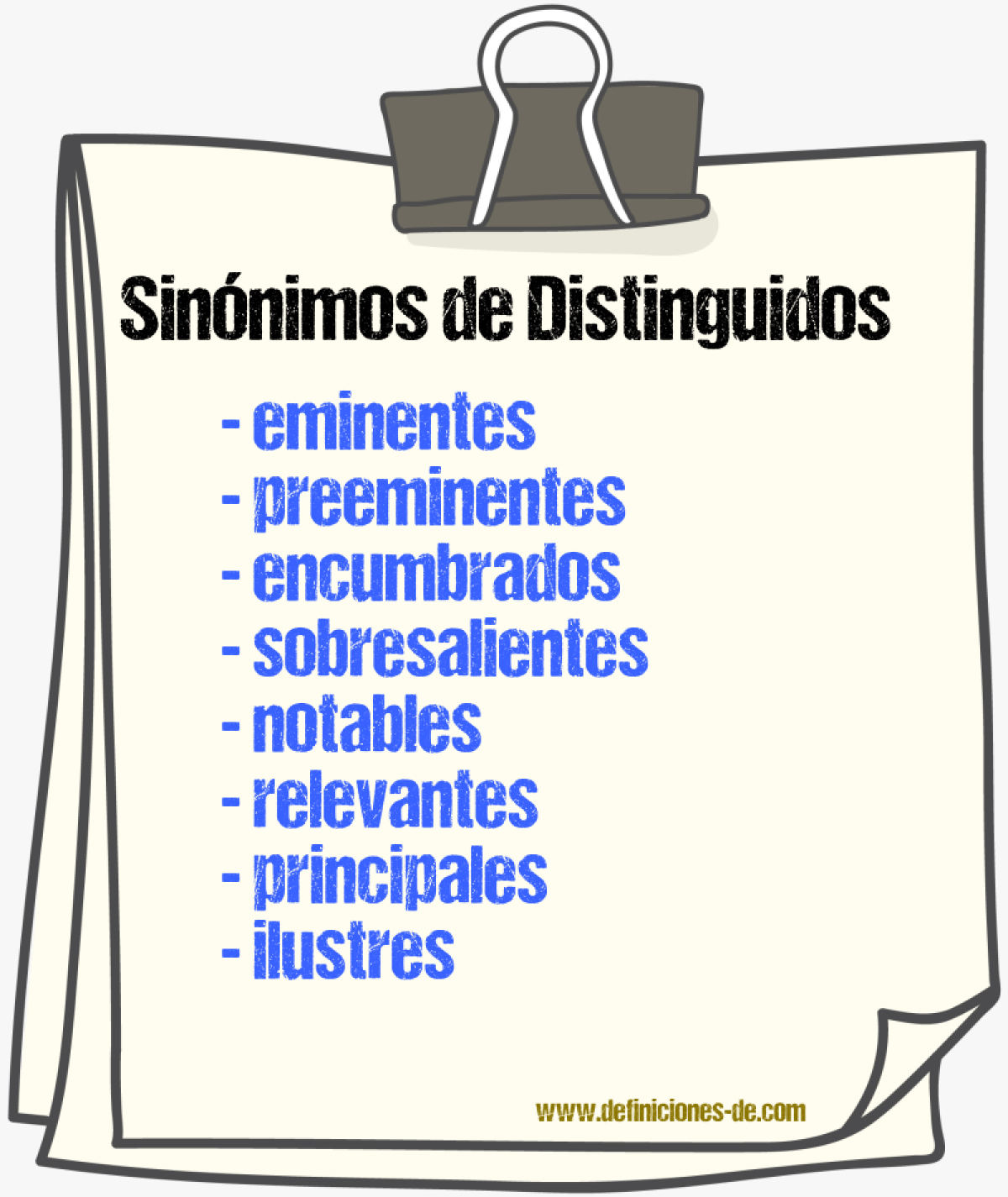 Sinónimos de distinguidos