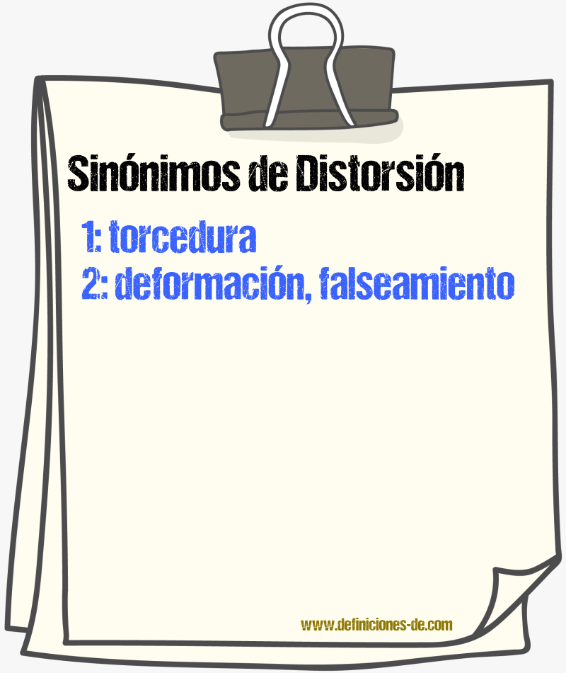 Sinnimos de distorsin