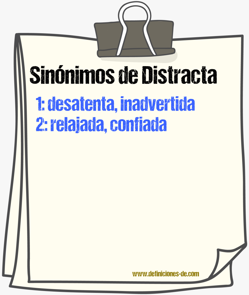 Sinónimos de distracta
