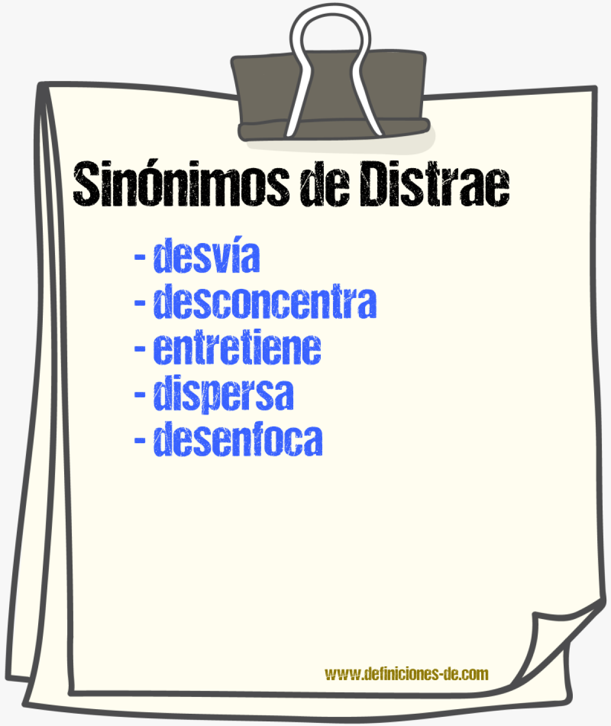 Sinónimos de distrae