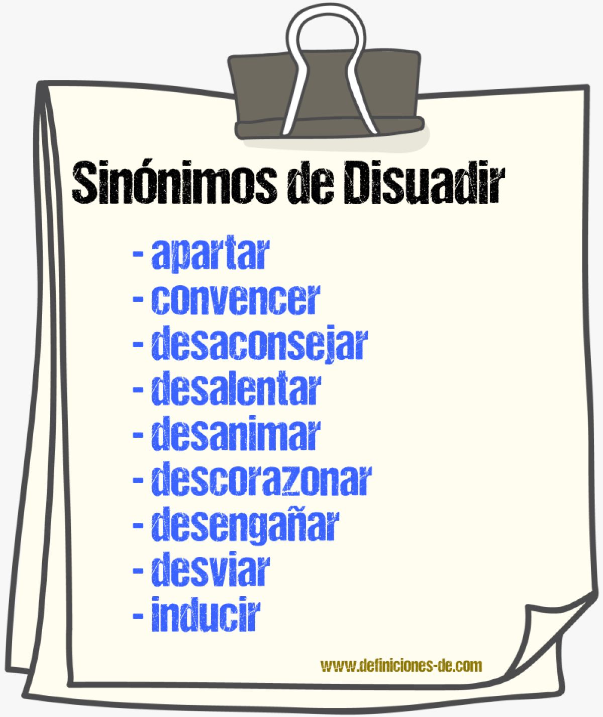 Sinnimos de disuadir