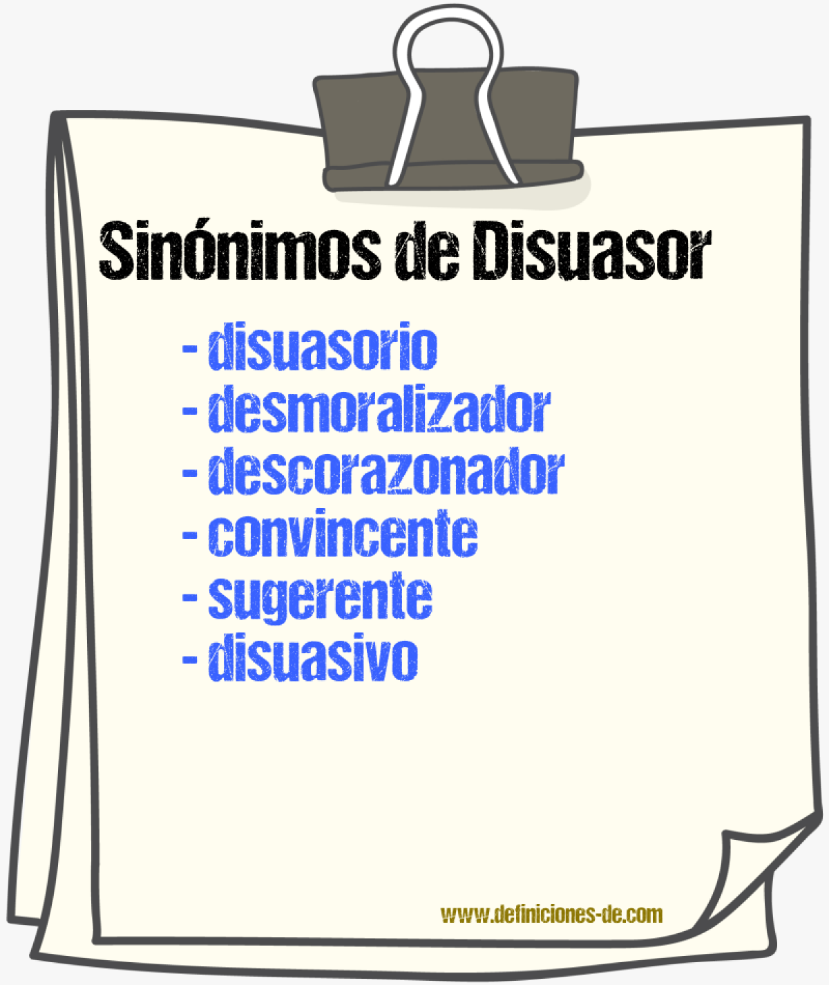 Sinnimos de disuasor