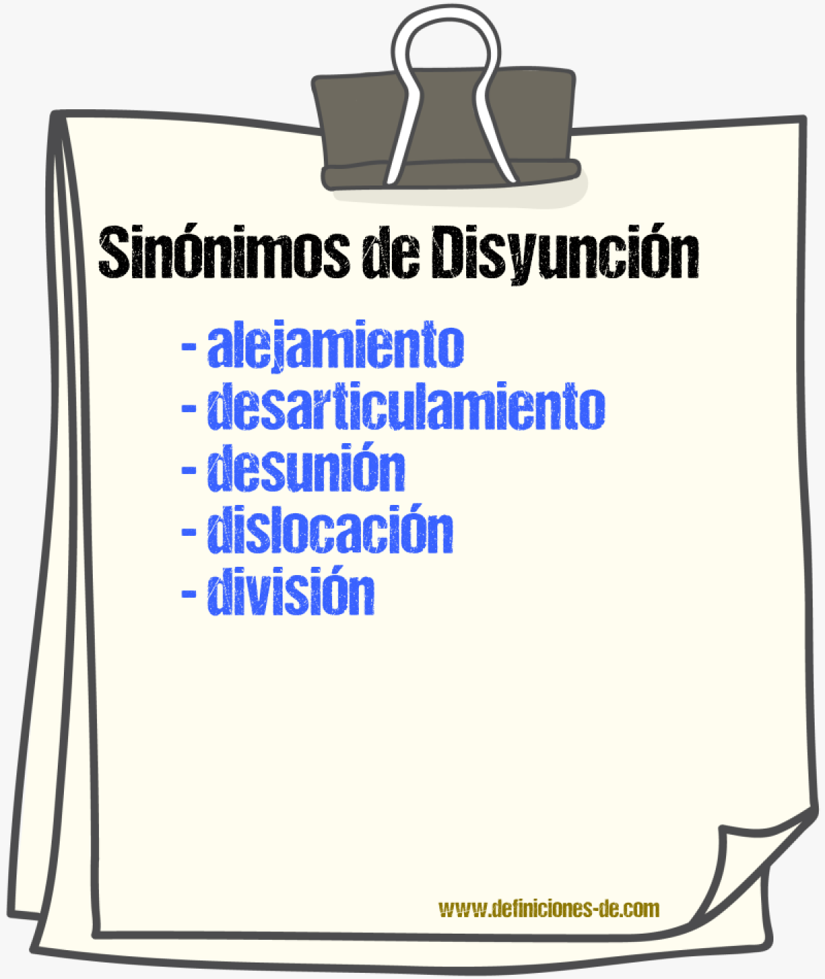 Sinnimos de disyuncin