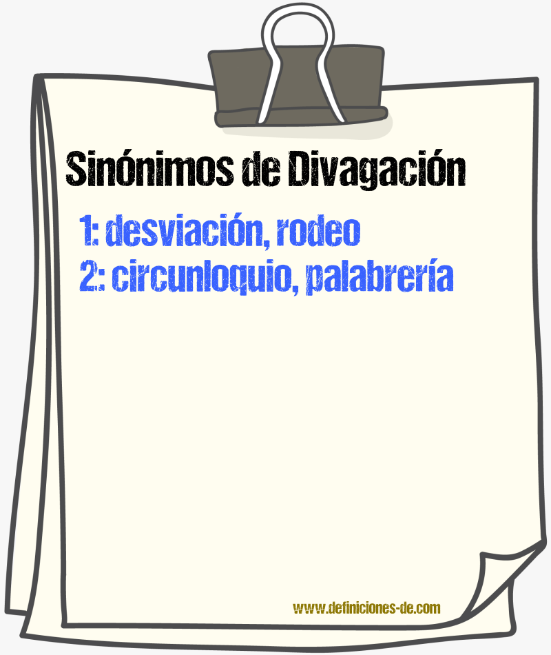 Sinnimos de divagacin