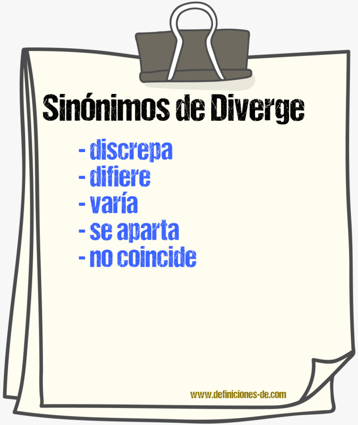 Sinónimos de diverge