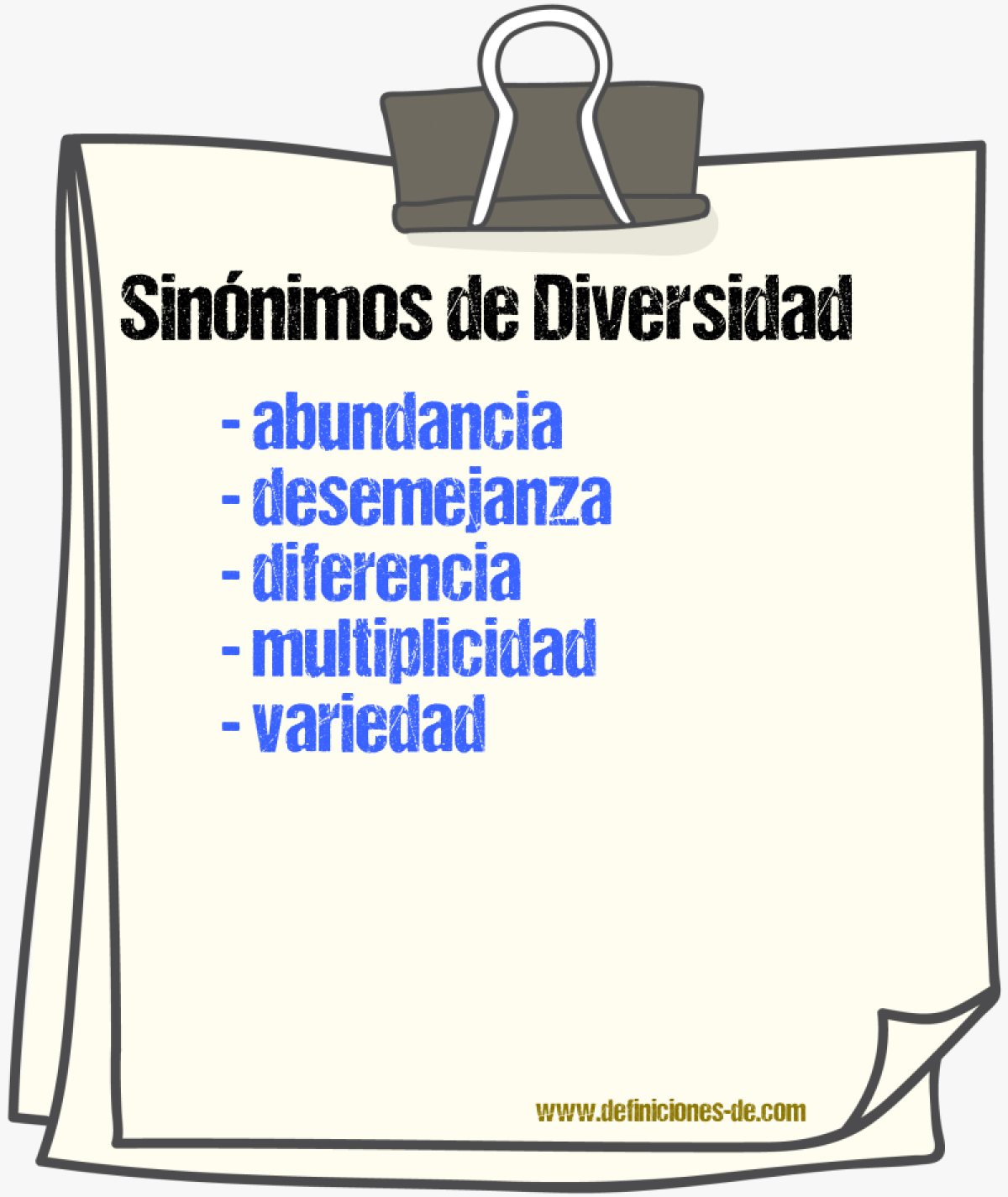 Sinónimos de diversidad