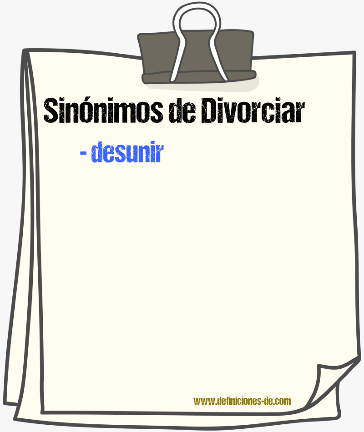 Sinónimos de divorciar