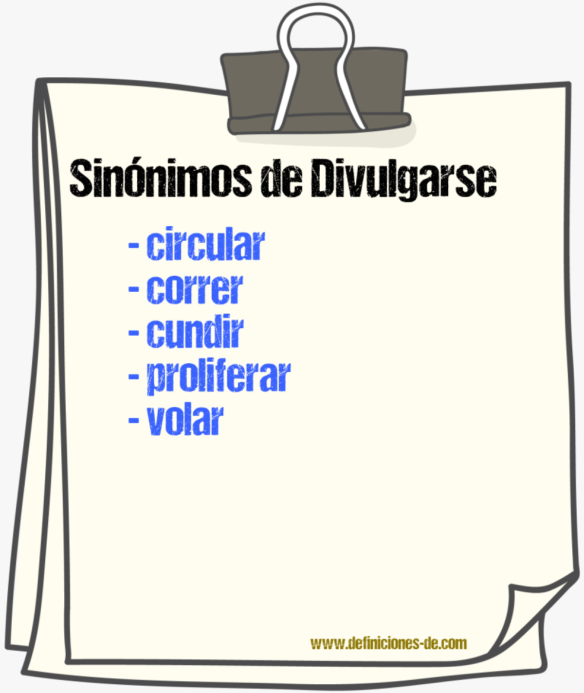 Sinnimos de divulgarse