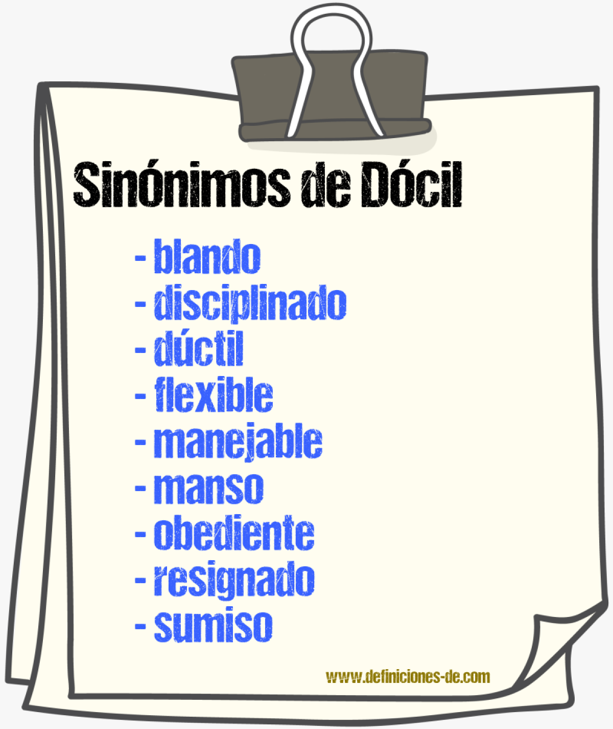 Sinnimos de dcil