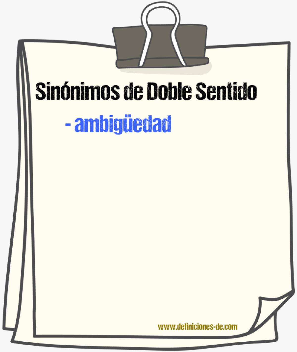 Sinnimos de doble sentido