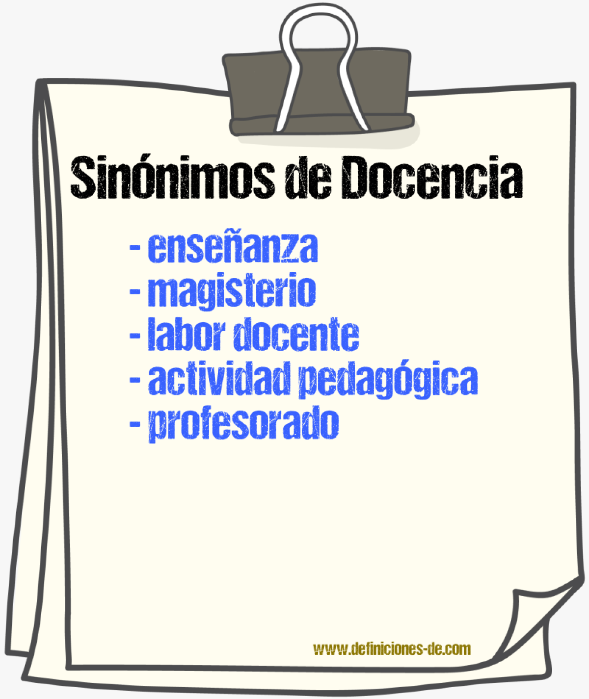 Sinónimos de docencia