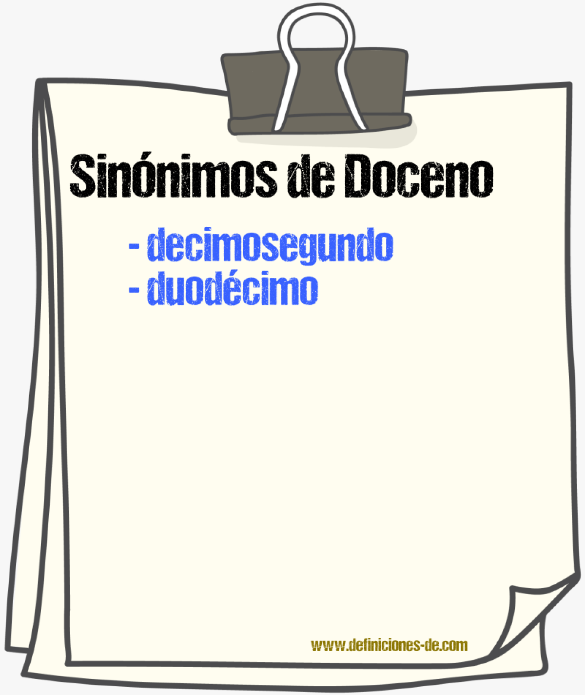 Sinnimos de doceno