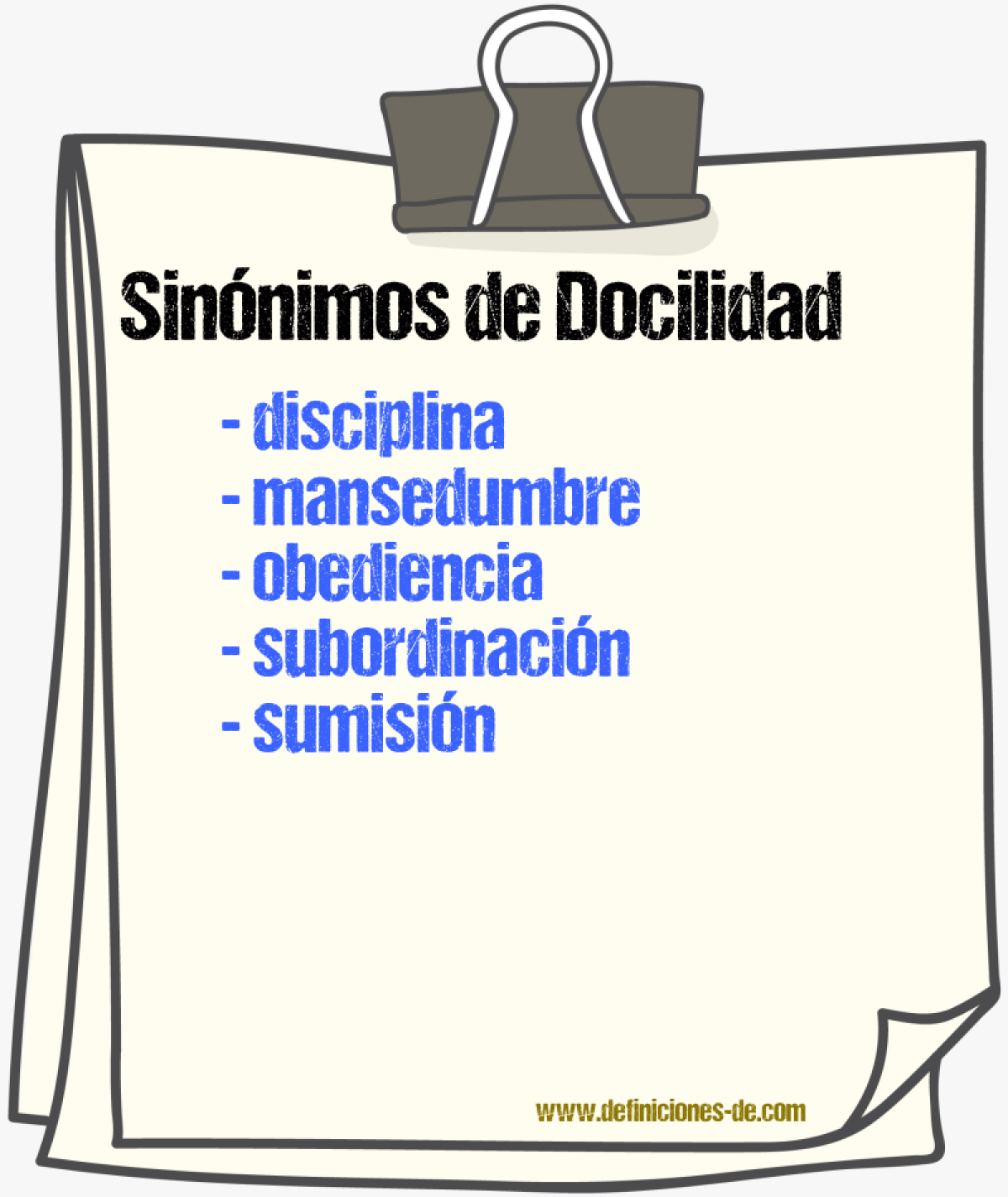 Sinnimos de docilidad