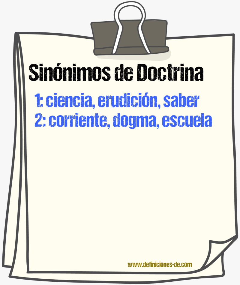 Sinónimos de doctrina