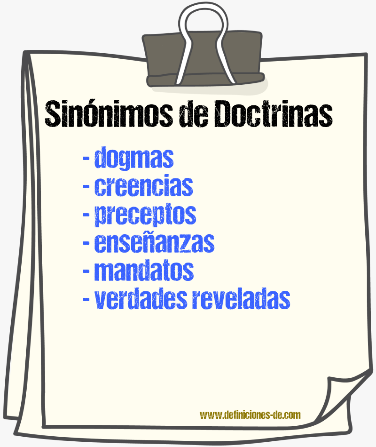 Sinónimos de doctrinas