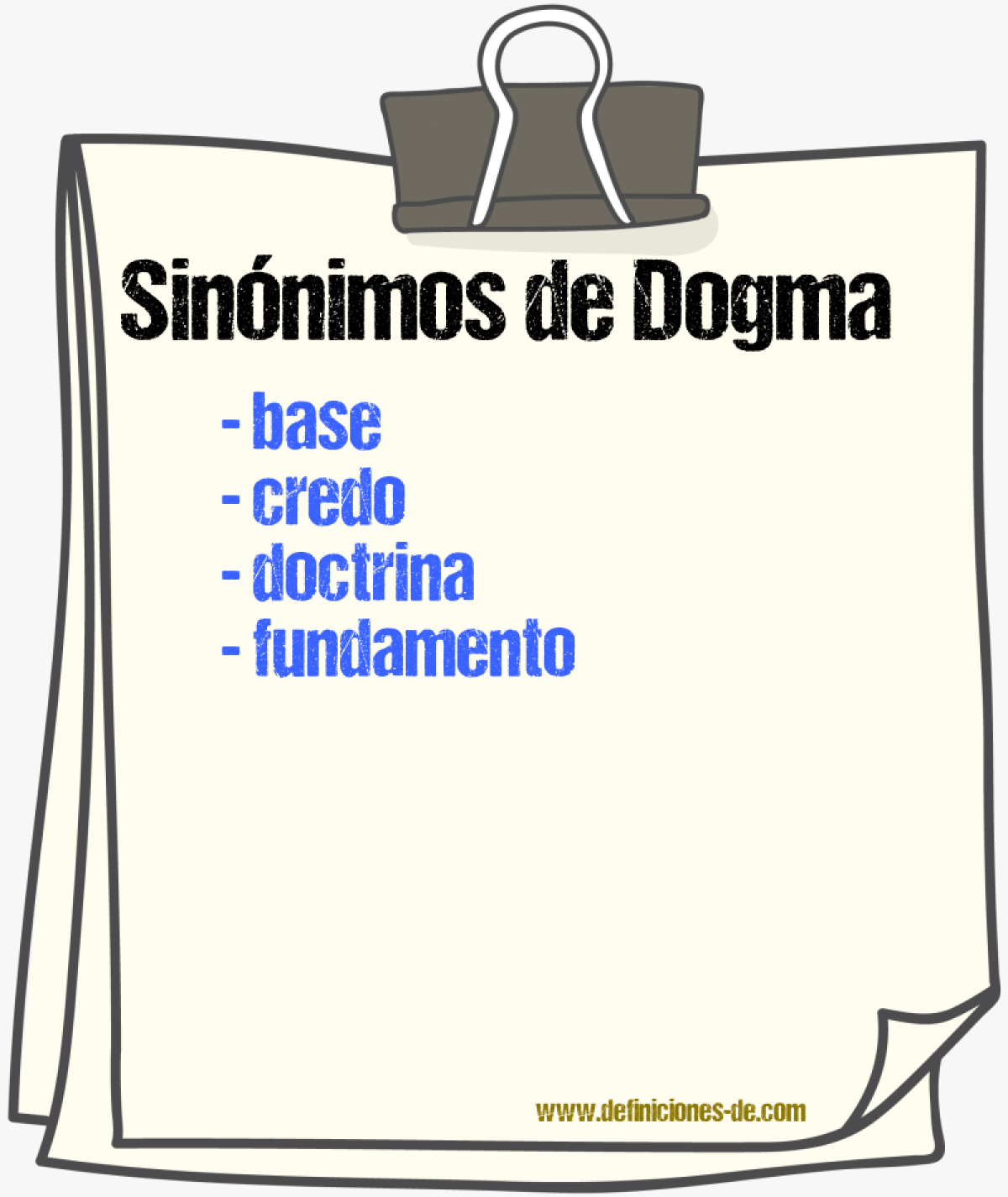Sinónimos de dogma