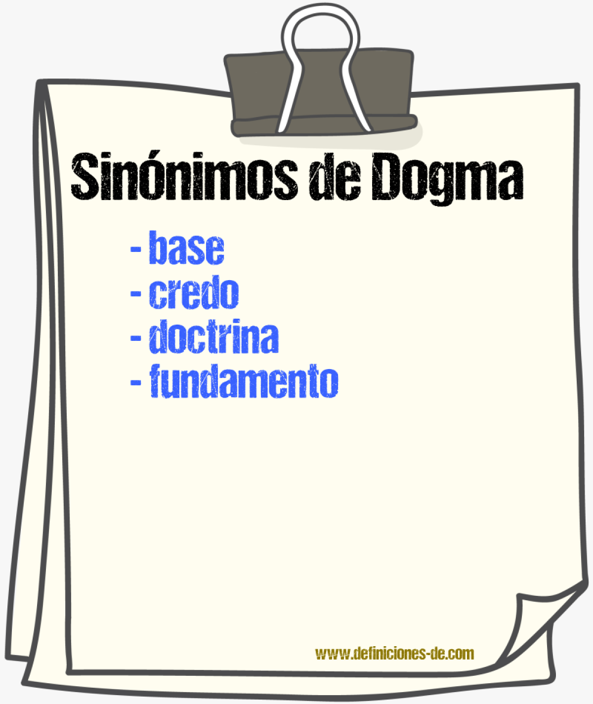 Sinnimos de dogma