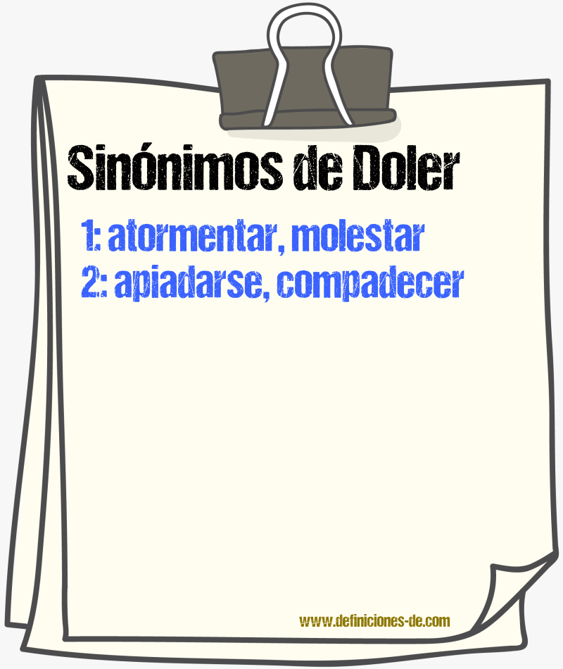 Sinnimos de doler