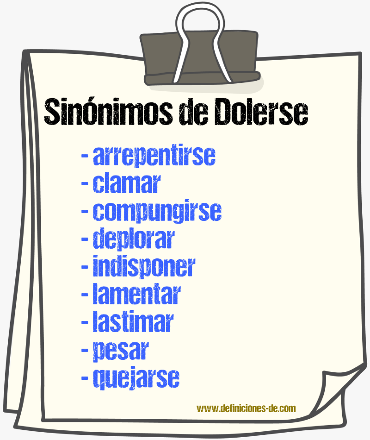 Sinnimos de dolerse