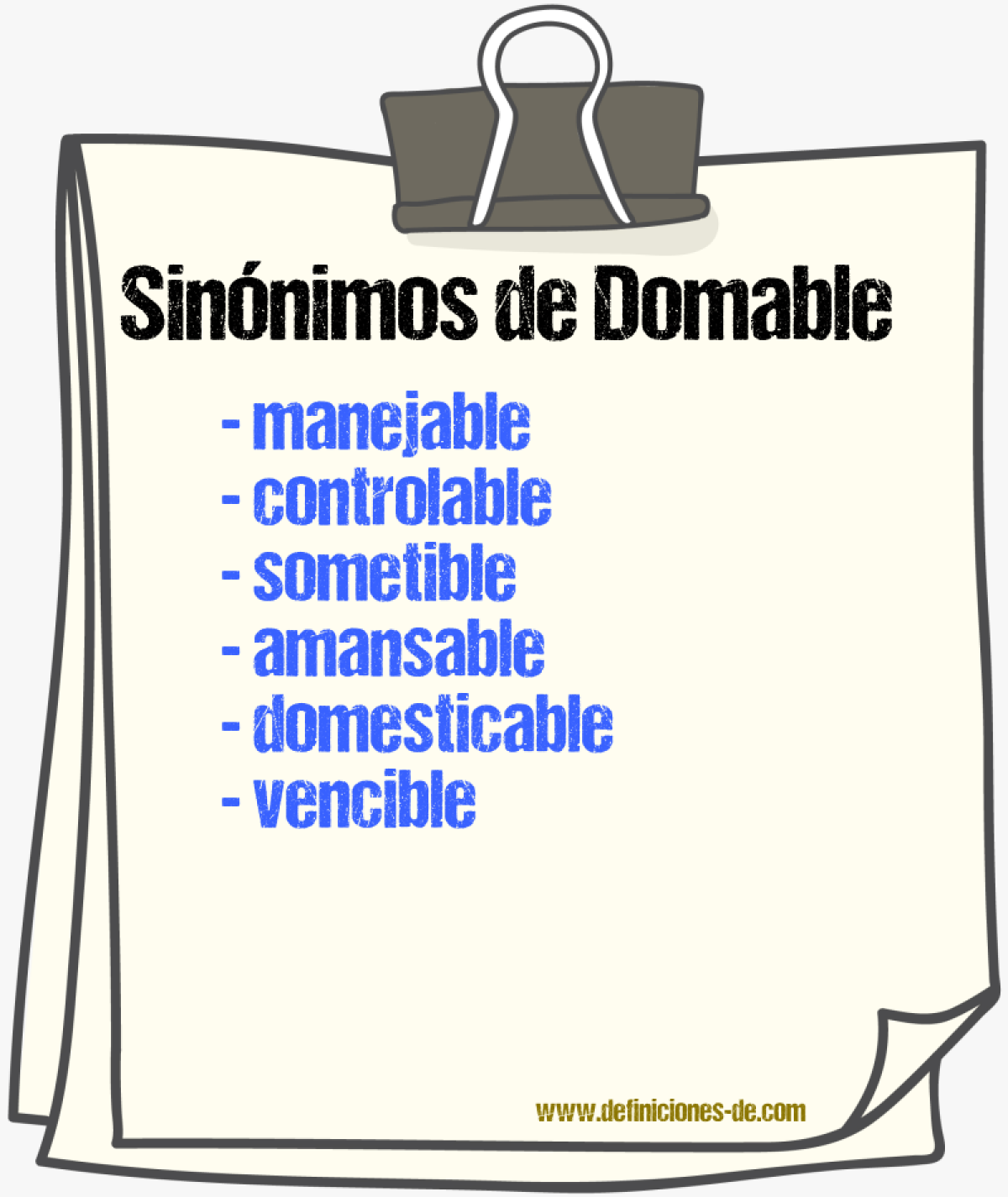 Sinónimos de domable