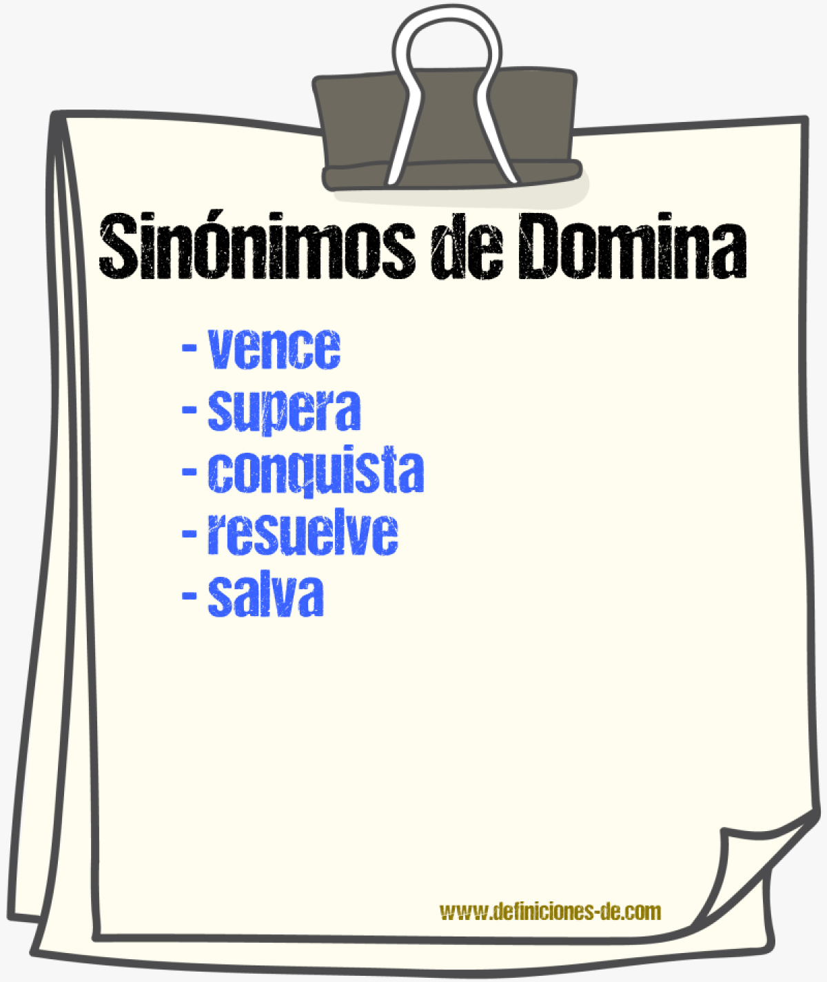 Sinónimos de domina