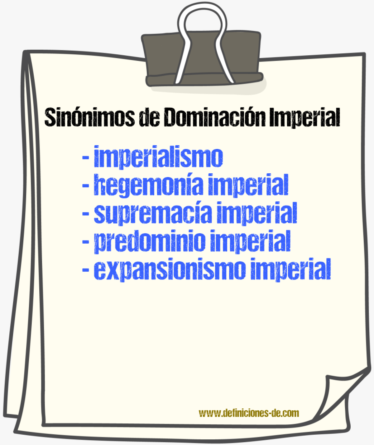 Sinónimos de dominación imperial